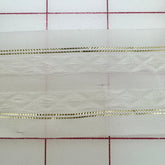 Trim - 1.5-inch Vintage White Ribbon with Metallic Gold Threads 3.5YD Piece Close-Out